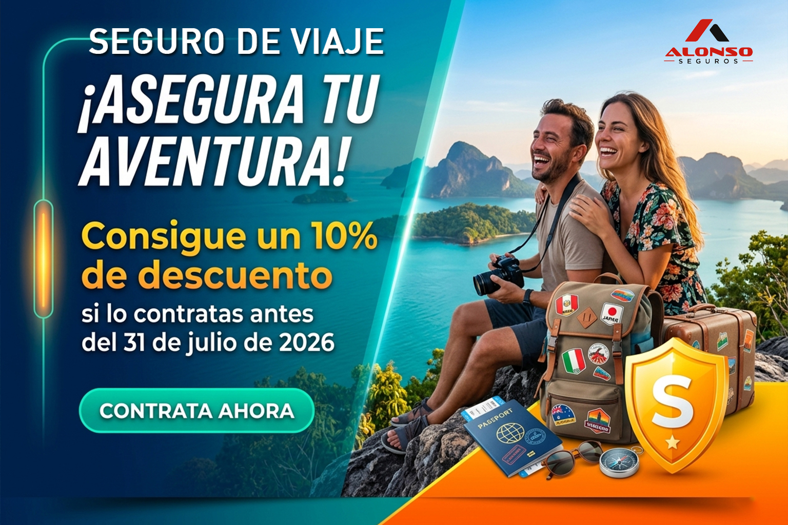 Seguro de Viaje — ¡Asegura tu aventura! 10% de descuento si contratas antes del 31 de julio de 2026